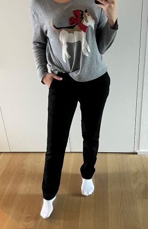 H&M Business Hose Herren 48, Damen 36 schwarz Anzughose Hose