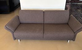 2er-Stoff-Sofa, braun meliert, Top Zustand