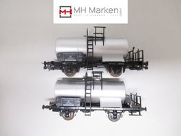 Sachsenmodelle 2x 16037 Kesselwagen DB silber Gleichstrom H0