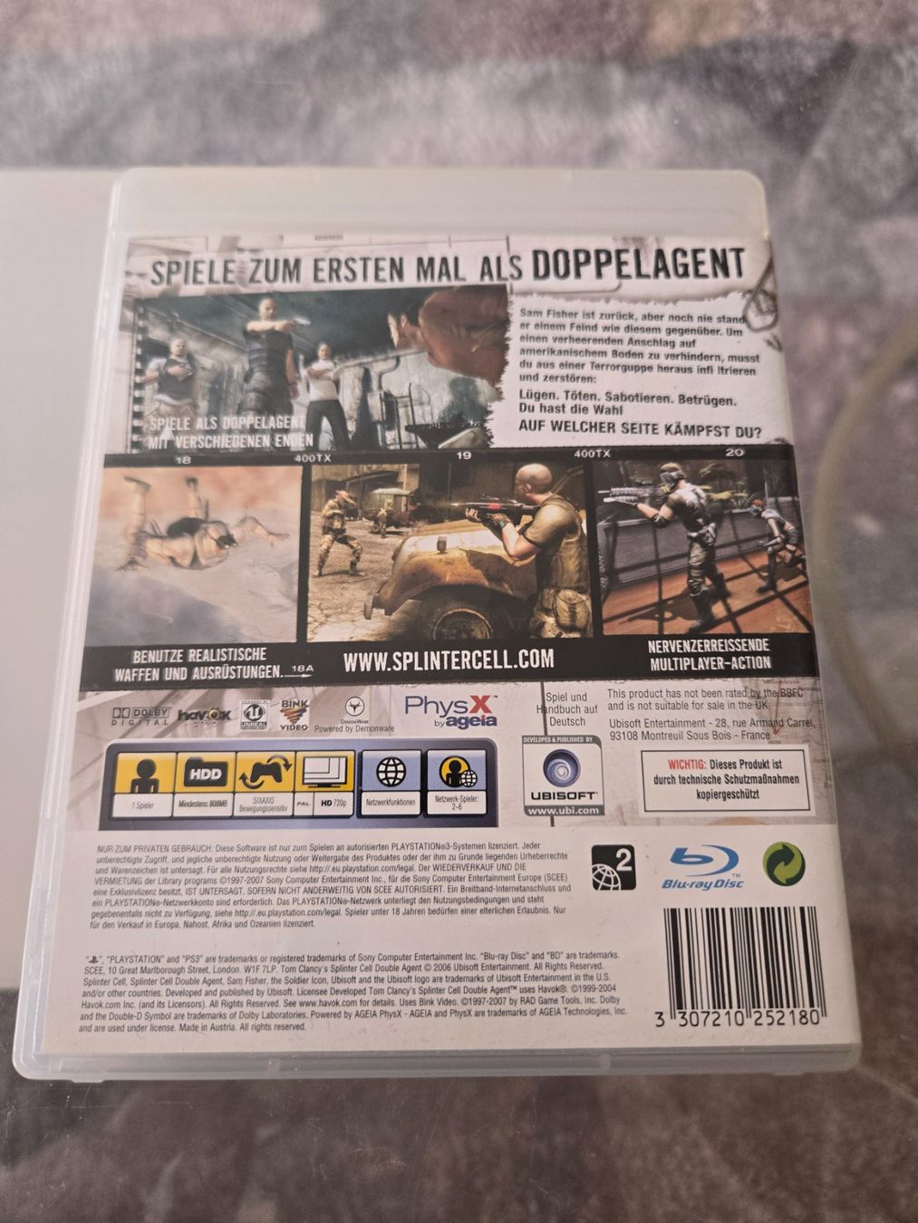 Spiele: Splinter Cell Double Agent PS3 – Gebraucht aus Bussigny von Kfdlt 1