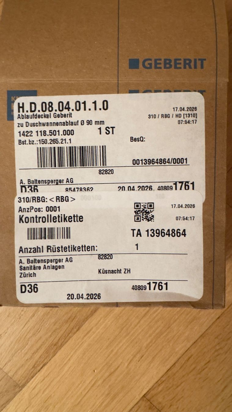 Docce: Geberit Duschabzugdeckel 90mm – Nuovo e nell'imballaggio originale da Küsnacht ZH venduto da Gila1983 2