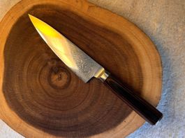 🔴 PETTY Profi Küchenmesser Japan 140 mm Handmade DAMAST