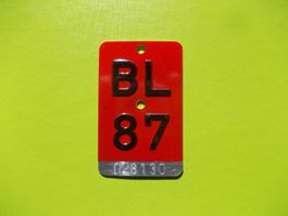 Velonummer / Fahrradnummer BL 87