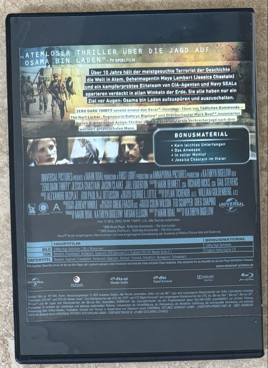 Alle DVDs: ZERO DARK THIRTY – Neu (gemäss Beschreibung) aus Dietikon von AndreaSch01 1
