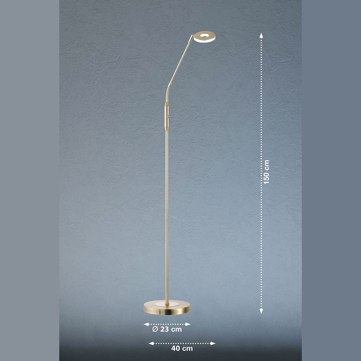 Lampen: LED Stehleuchte, Ring, Messing – Neu (gemäss Beschreibung) aus Kreuzlingen von Smart-Light 2