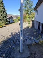 Fahnenmast Metall weiss ohne Seilzug gebraucht 