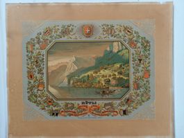 Lithographie couleur Antique 'Rütli' 1885