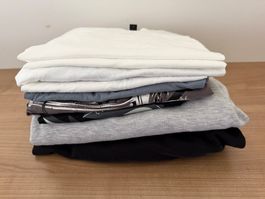 Kleiderpaket 7 T-Shirt 2 Pullover M bis XL