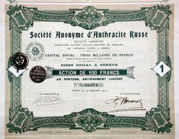 SA d'Anthracite Russe, Genève - 1907
