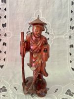 Chinesische Figur Holz geschnitzt 21cm
