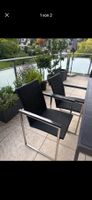 6 schwarze Gartenstühle – CHF 50.– für alle