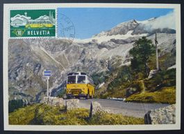 1953, Maximumkarte Nr.314 Alpenpost Postauto