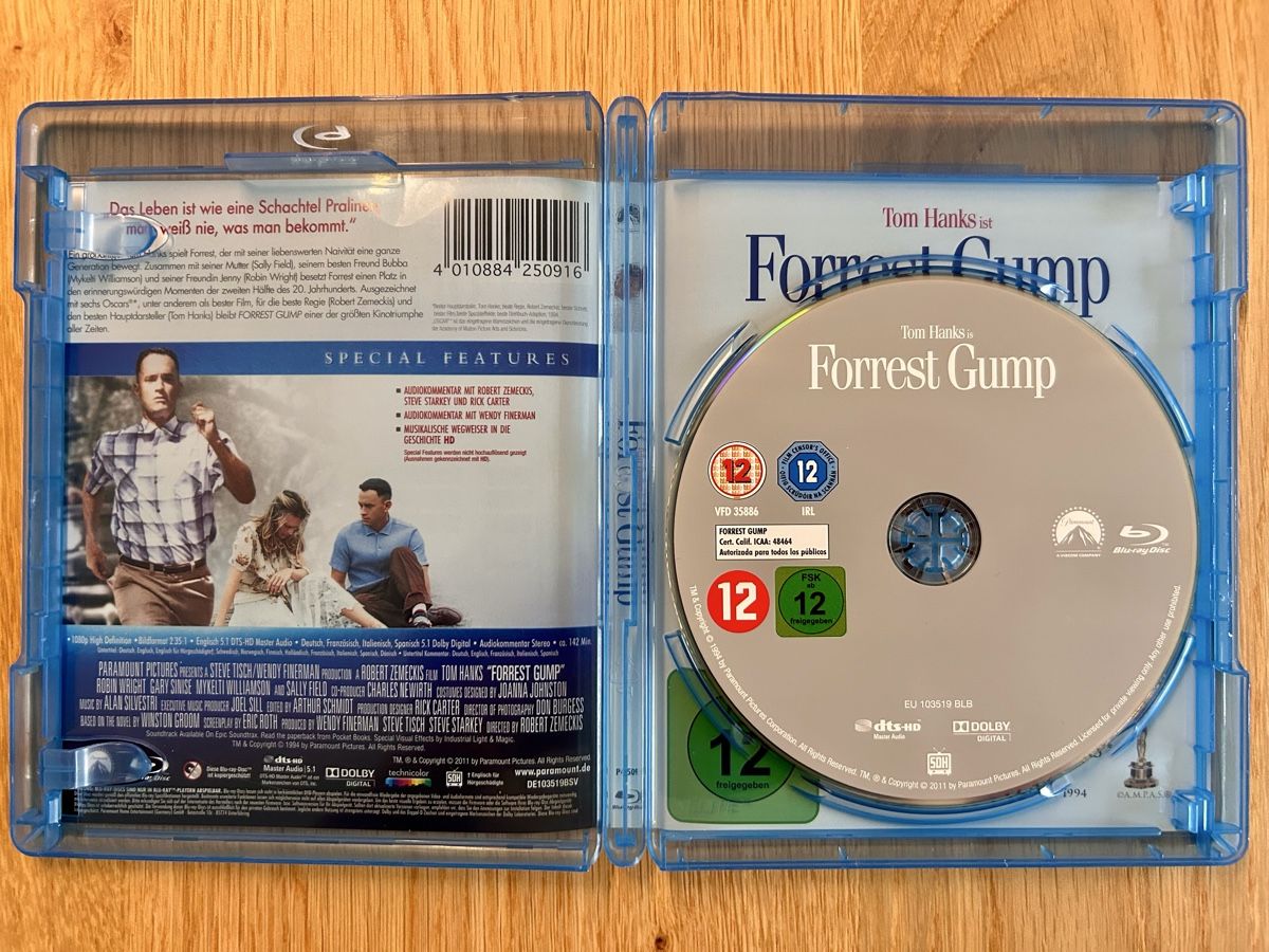Tous les DVDs: Forrest Gump Blu-ray Tom Hanks – D'occasion à Kriens par Phippu_81 2