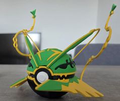 Pokeball Mega Rayquaza - 3D Printed