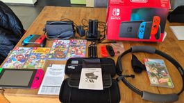 Nintendo SWITCH mit 5 Spielen und Zubehör