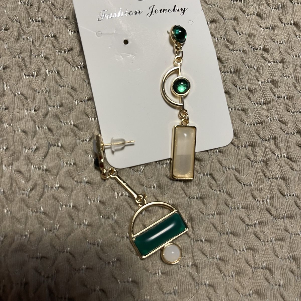 Boucles d'oreille: Orecchini pendenti geometrici verde smeraldo – Neuf avec emballage d'origine à Gordevio par LanaZimm 7