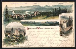 Litho Walzenhausen, Blick auf den Ort, D