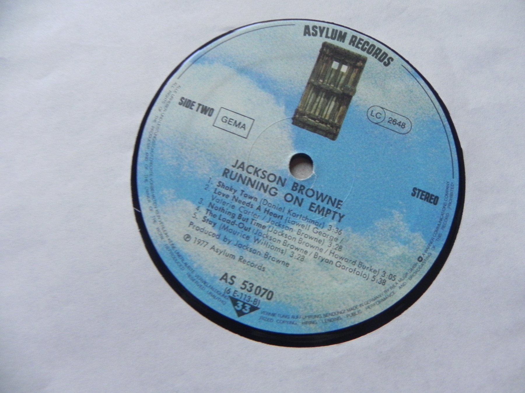 Schallplatten: LP USA Rock Sänger Jackson Browne 1977 Running on Empty – Gebraucht aus Siebnen von krimsie 9