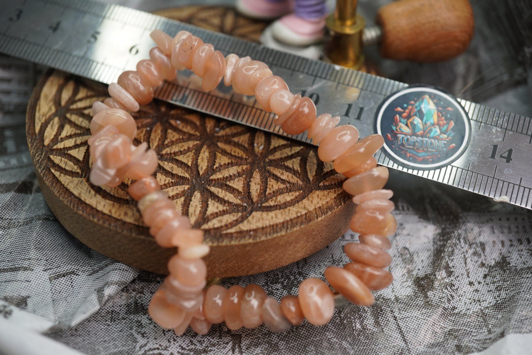 Minerali & Pietre curative: Mondstein  Splitte   Armband  direkt  ab 1.-  Gratis Versand – Nuovo e nell'imballaggio originale da Eschenbach SG venduto da topstone 1