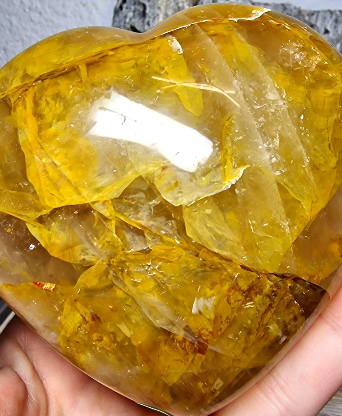 Minerali & Pietre curative: Wunderschönes Golden Healer Herz 510g – Nuovo (secondo la descrizione) da Matzingen venduto da Shay_Crystalz 1