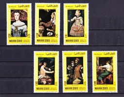 6 timbres Mahra State - 1968 - neufs