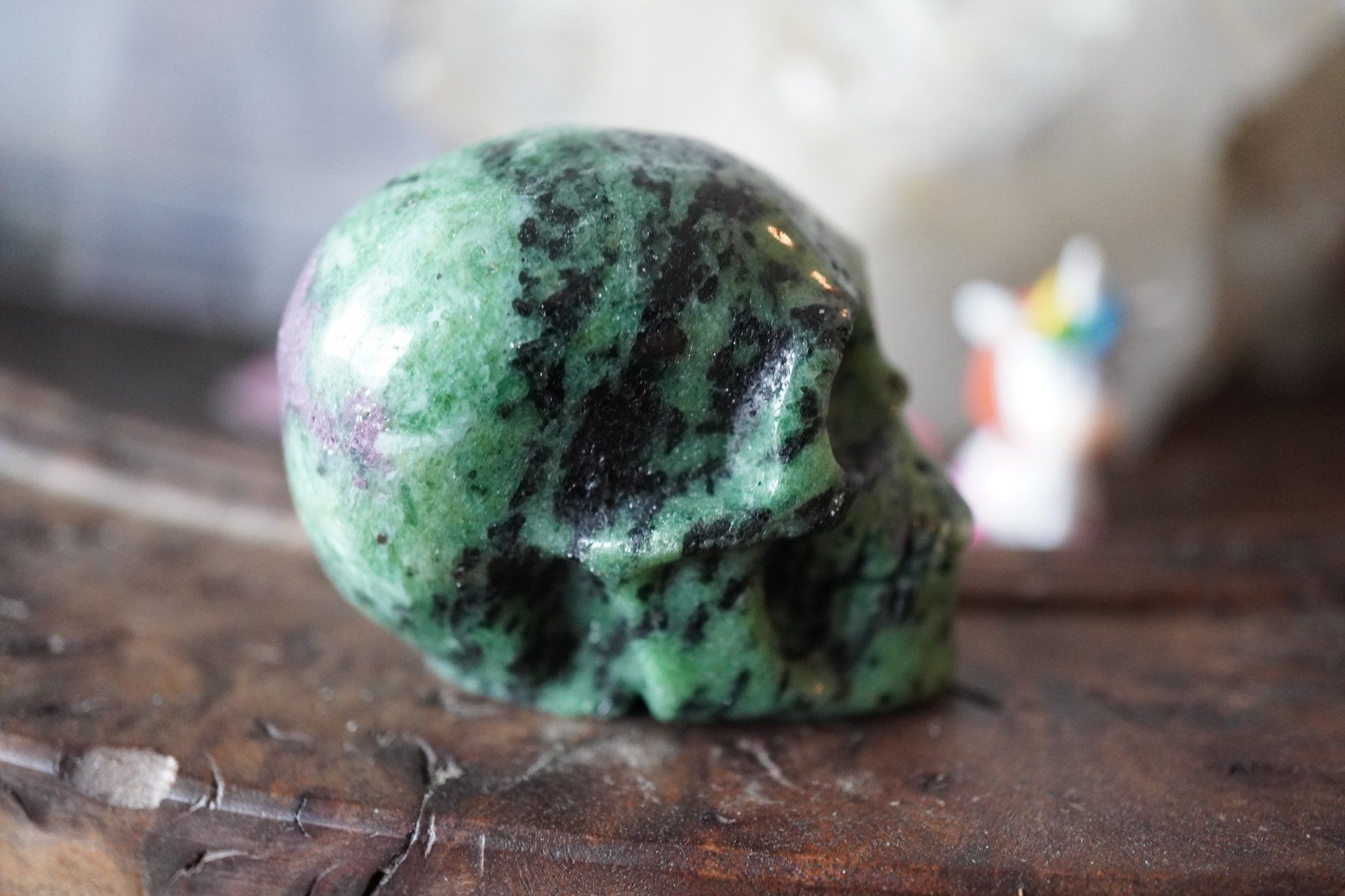 Minerali & Pietre curative: Rubin in Zoisit    Skull     "TOPSTONE" – Nuovo e nell'imballaggio originale da Eschenbach SG venduto da topstone 5