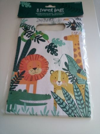 8 Papiertaschen Dschungel Tiere 8 Stk neu