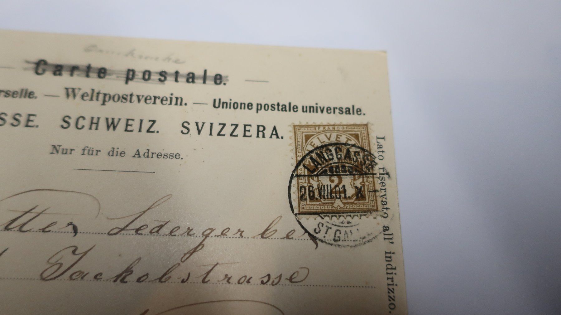Cartoline postali: St. Gallen Broderbrunnen  1901 – Usato da Cormoret venduto da Pascalll2001 4
