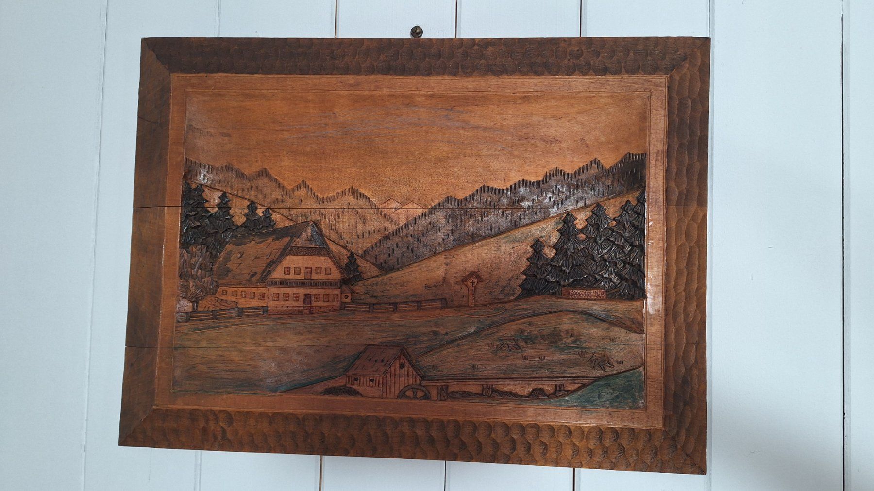 Foto & Immagini: altes Holzbild ,Landschaft – Usato da Arlesheim venduto da shopradl