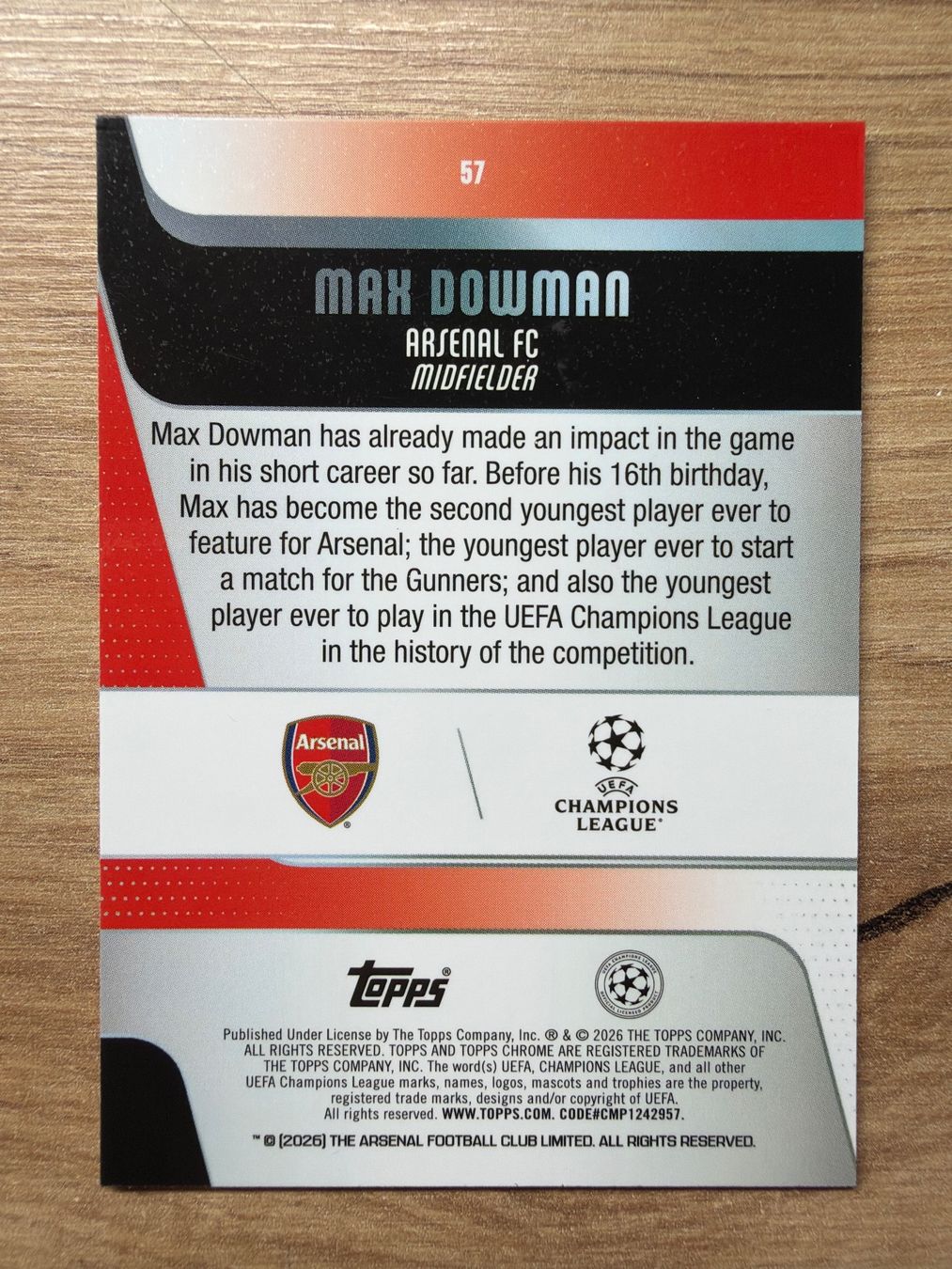 Topps Carte collezionabili: Soccer Max Dowman RC Topps Chrome 2026 – Usato da Netstal venduto da Clutch79Cardz 1
