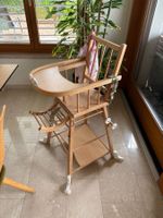 Kinder Essstuhl aus Holz mit Tischchen