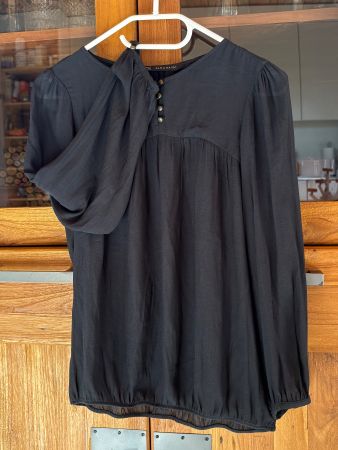 Bluse/Tunika leicht transparent mit Knöpfen,ZARA Basic,Gr.34