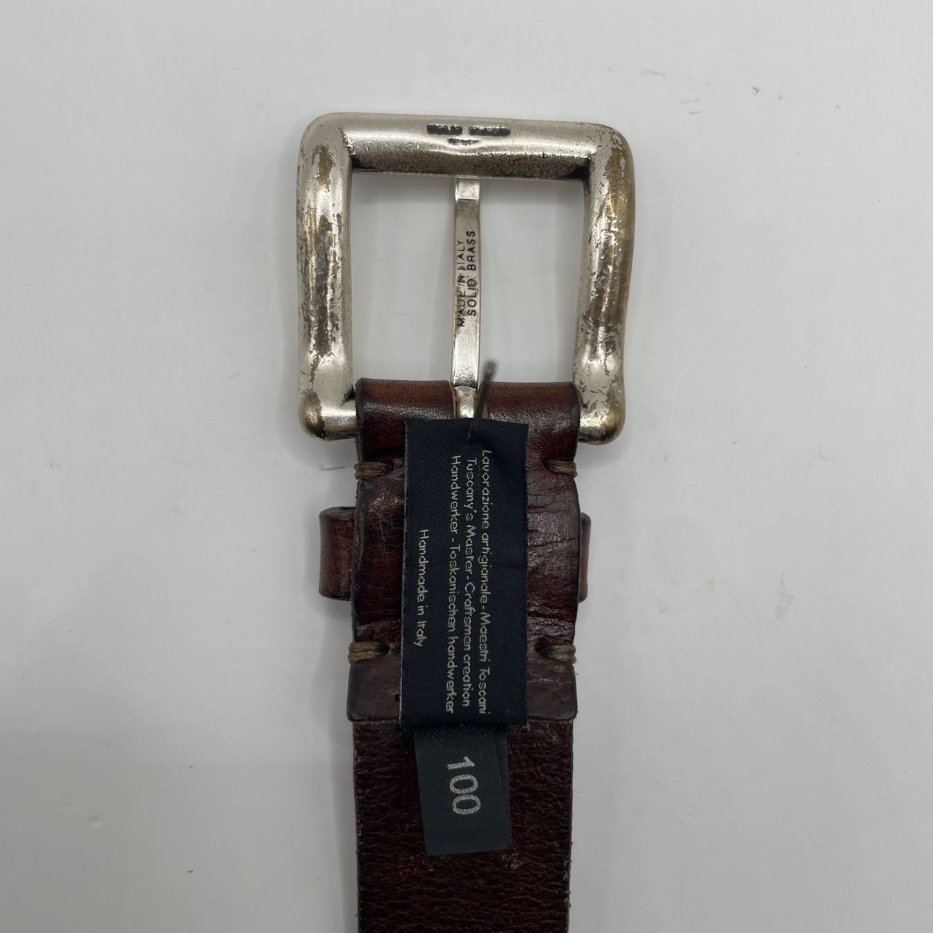 Cinture: POST & CO Firenze Vintage Leder Gürtel Braun Solid Brass 120 – Usato da Bubikon venduto da SwissSecondLife 3