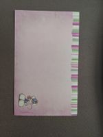 Diddl Briefpapier mit Maus Motiv, Rosa/Grün, Neuwertig!