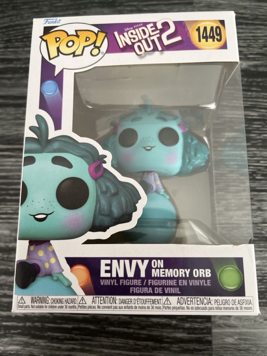 Funko Statuette: Funko Pop Inside Out 2 - Envy on Memory Orb, numéro 1449 – Nuovo e nell'imballaggio originale da Yverdon-les-Bains venduto da vin_95zk