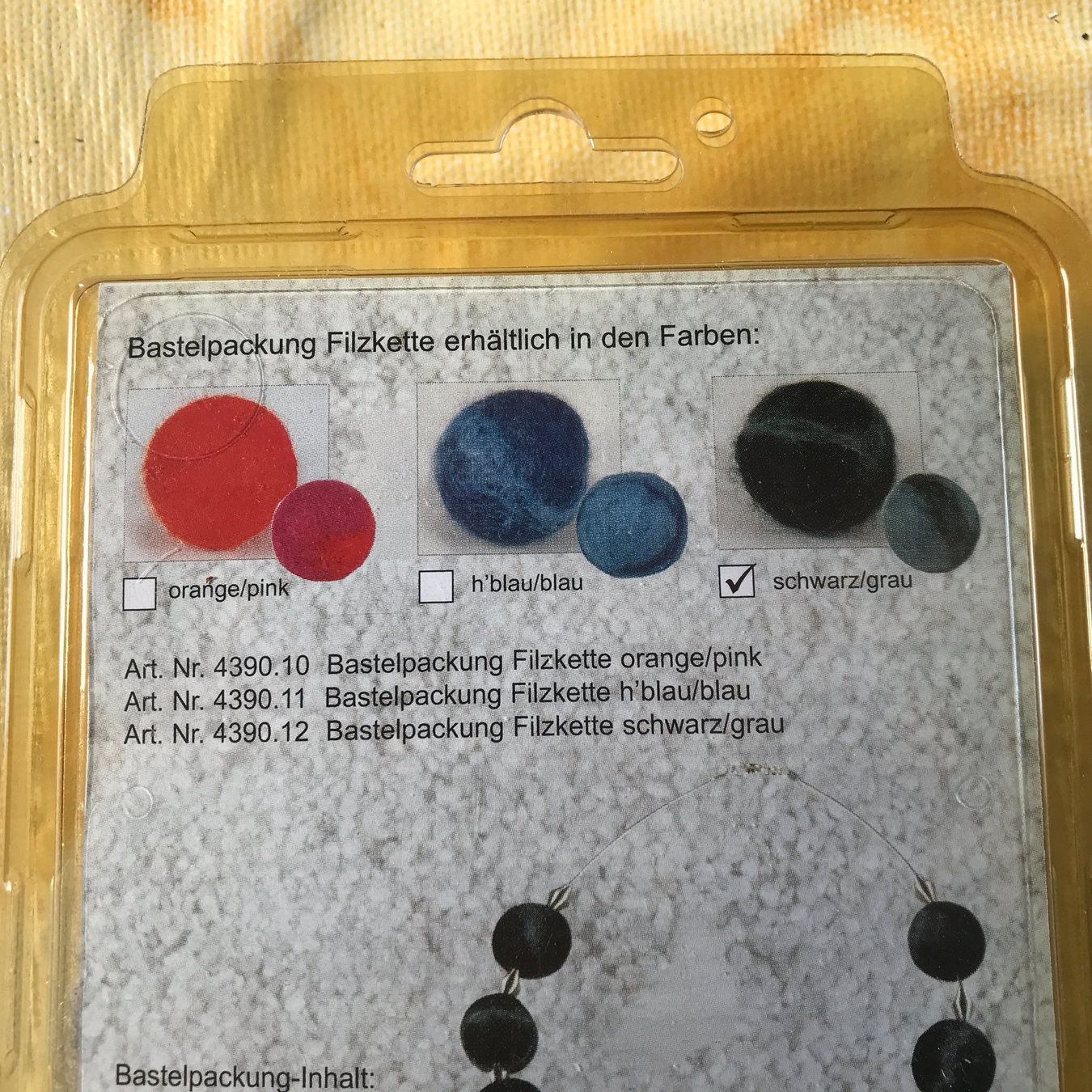 Kit bricolage: FILZKETTE SCHWARZ / BASTELPACKUNG – Nuovo e nell'imballaggio originale da Ostermundigen venduto da wini63 5