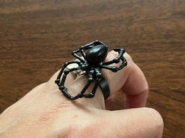 🕷️ Spinnen Ring, schwarz, Halloween, Gothic 🕷️ ...