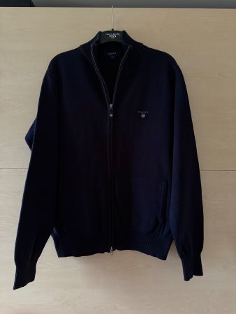 Gant dunkelblauer Pullover Jacke mit Reißverschluss Gr.S 👍