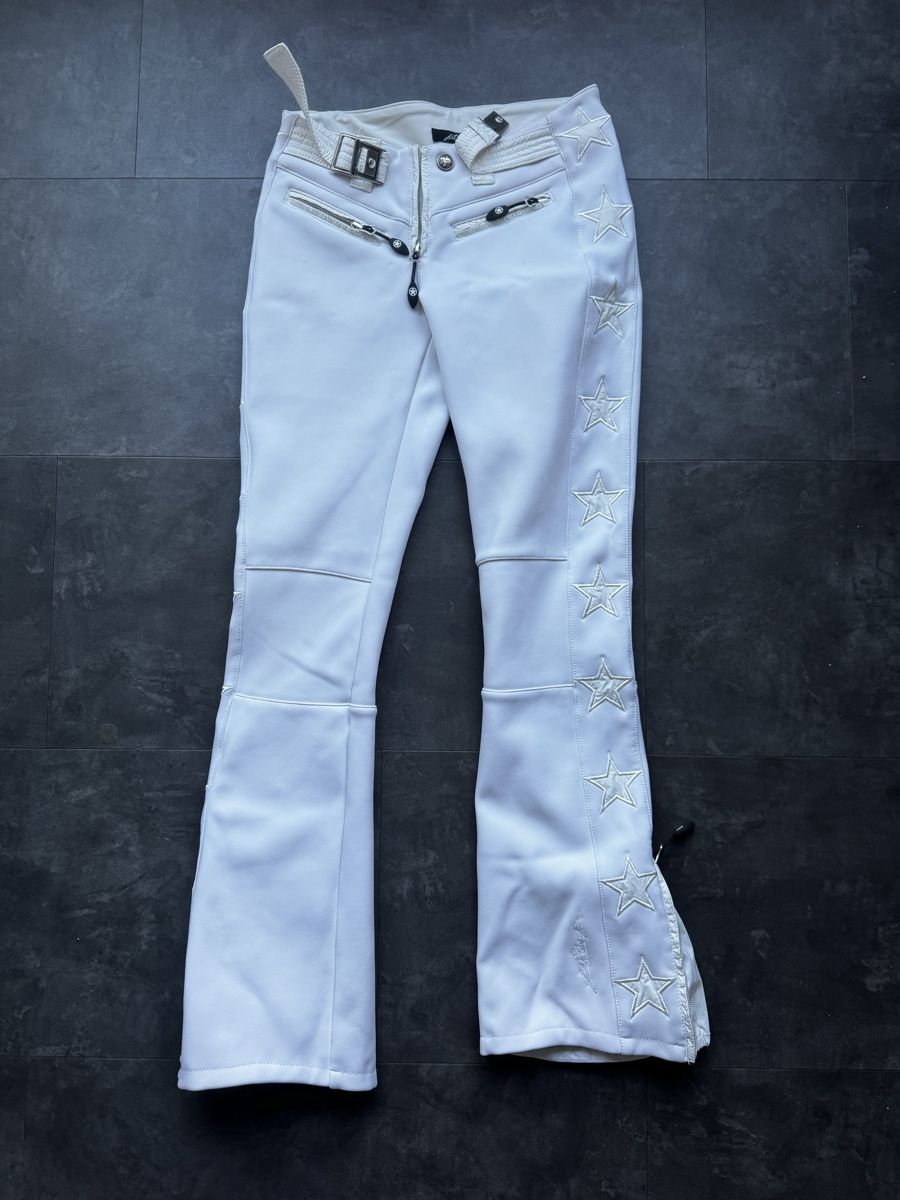 Jet Set Pantaloni: White JETSET Ski Pants with Star - Skihose – Nuovo (secondo la descrizione) da Zürich venduto da forestF4iry