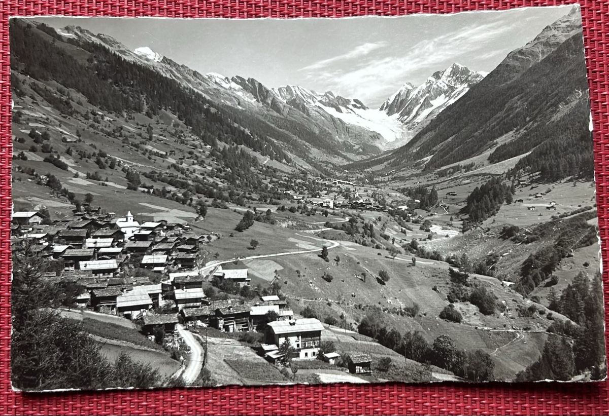 Ansichtskarten: Luftaufnahme Ferden im Lötschental  – Gebraucht aus Horw von Tellbub