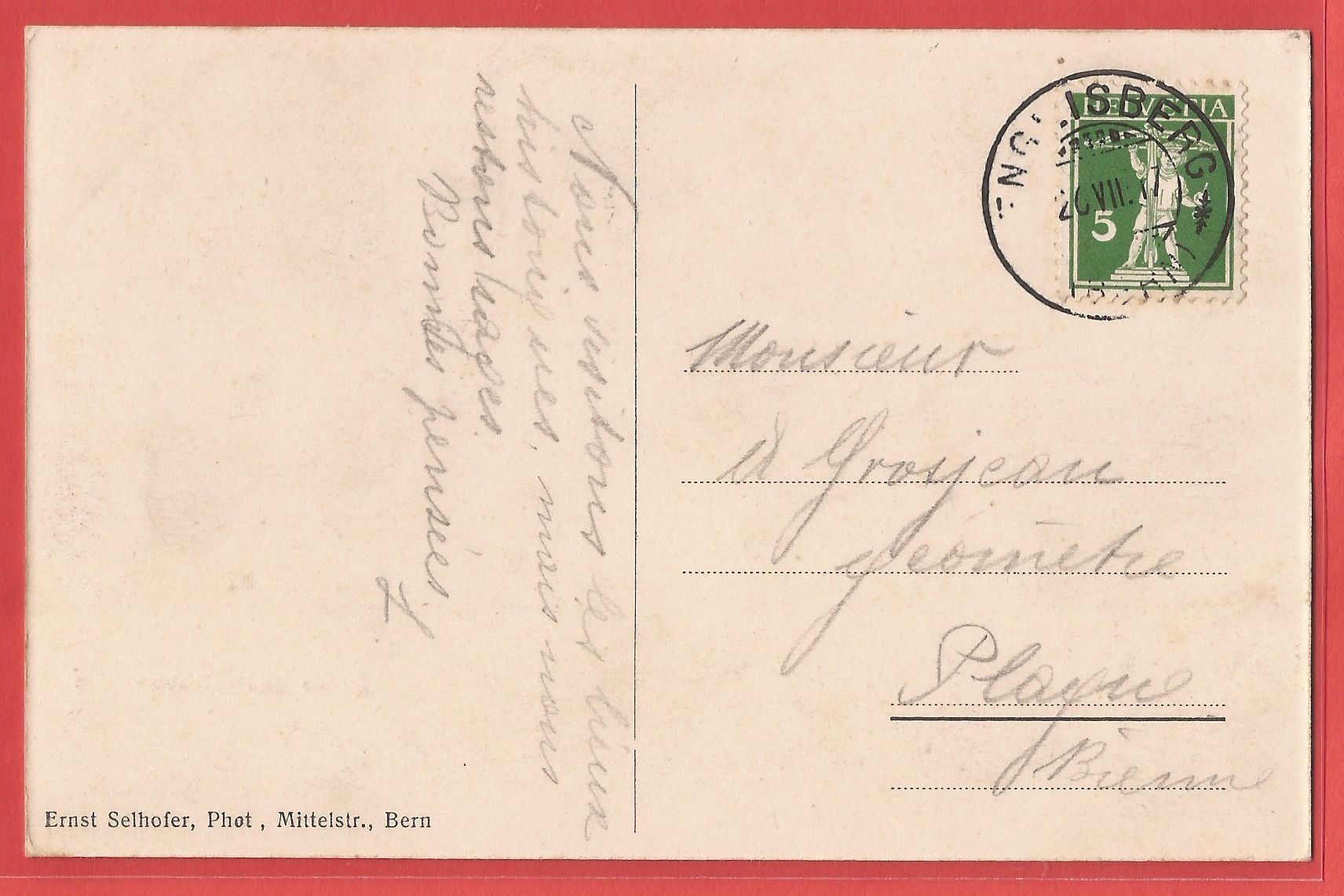 Cartes postales: Zimmerwald mit Hotel Löwen - 1917 – D'occasion à Fislisbach par Porano 1