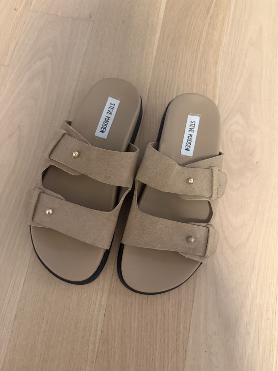 Steve Madden Scarpe da donna: Steve Madden Pantoletten Beige, Wildleder 38.5 – Usato da Kilchberg ZH venduto da MaM82 1
