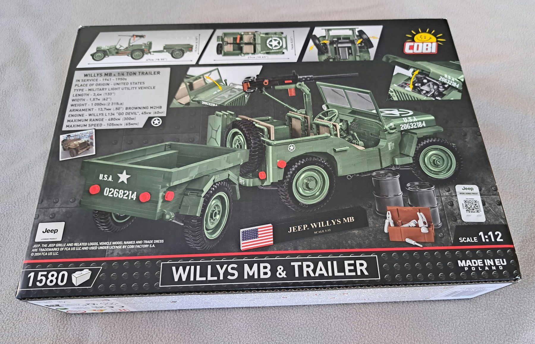Cobi Jeux de construction: COBI 2804 Willys MB & Trailer – Neuf avec emballage d'origine à Igis par magneto_hg 1