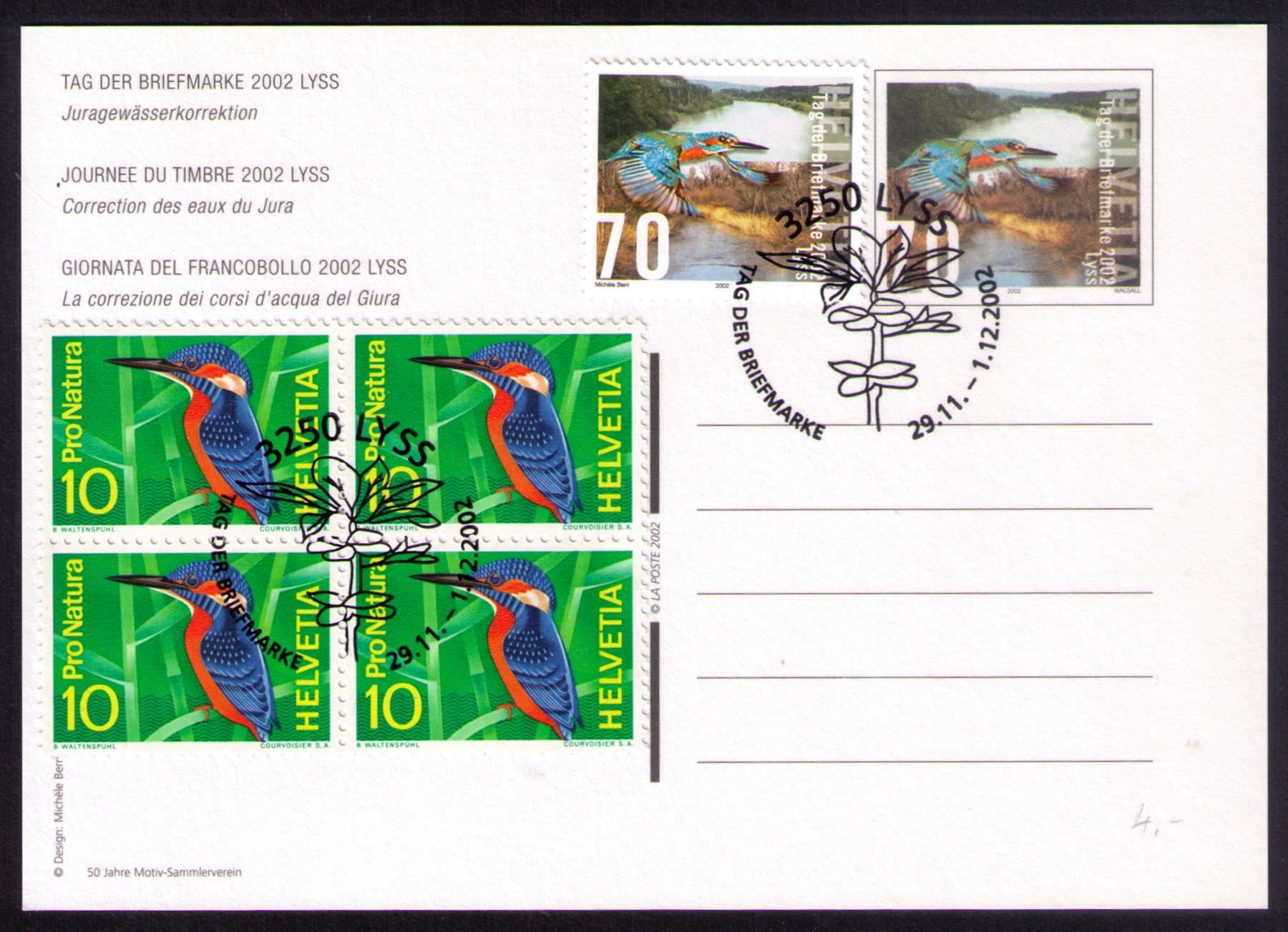 Tutti i francobolli: 2002 EISVOGEL_Tag der Briefmarke_MAXI !! – Usato da Marthalen venduto da Ch_quality