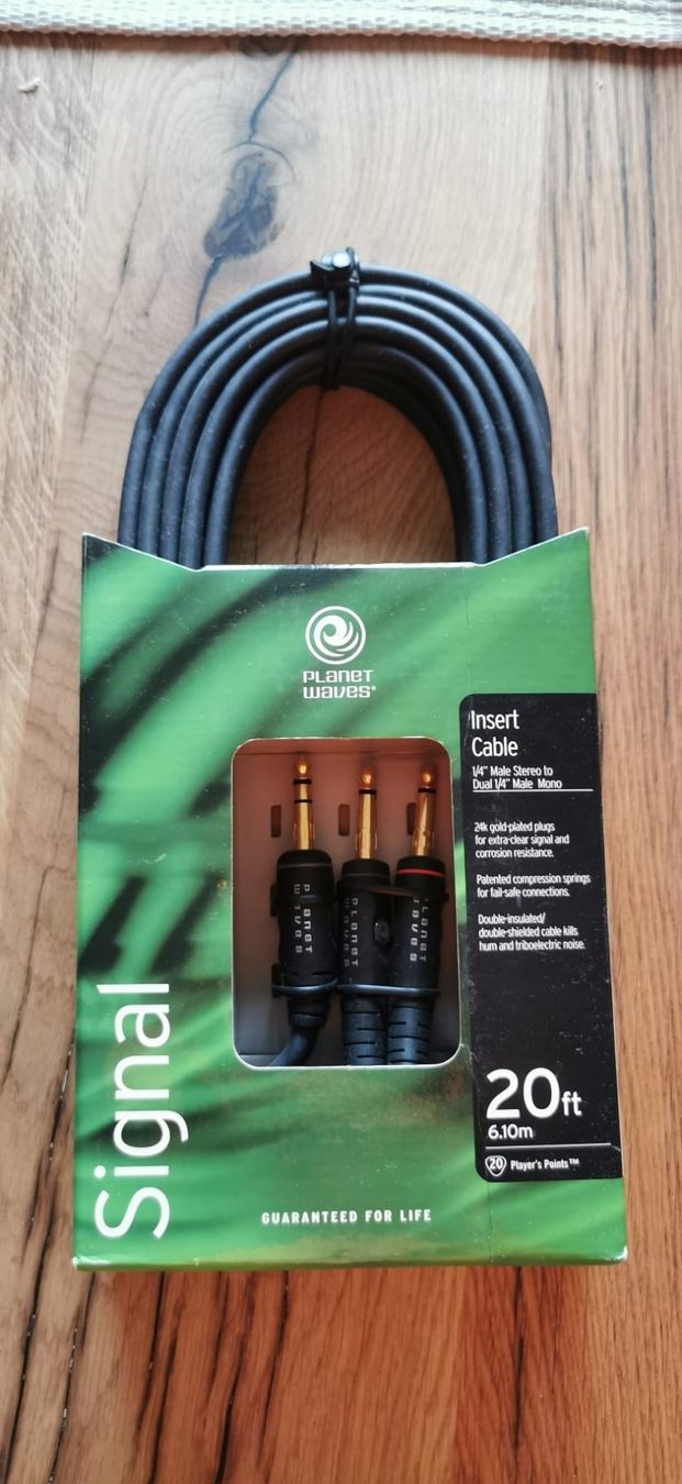 Cavi: Planet Waves Insert Cable 20ft (6.10 m) – Nuovo e nell'imballaggio originale da Basel venduto da N_B47