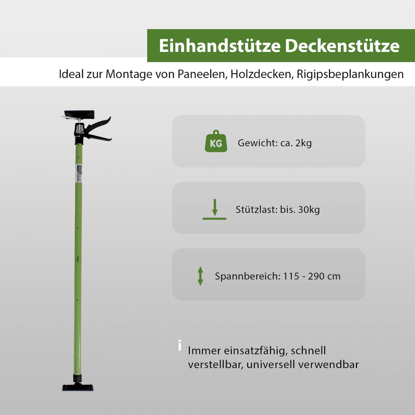 Tutti gli attrezzi: TrutzHolm 2 x Deckenstütze bis 290cm – Nuovo e nell'imballaggio originale da Bottighofen venduto da zaap 1