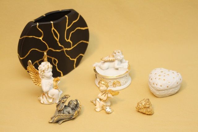 Vasi & Recipienti: Vase schwarz, Kintsugi – Usato da Muri b. Bern venduto da rasastro 5