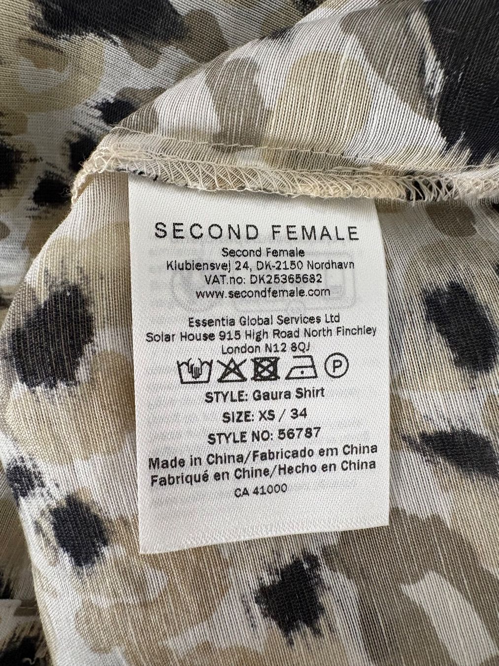 Camicette: Neue Second Female Bluse XS Lyocell gemustert beige – Nuovo e nell'imballaggio originale da Regensdorf venduto da secondchancefashion 6