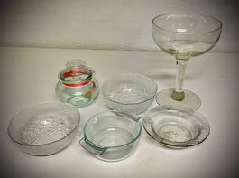 Diverse Glasschüsseln Glasbehälter