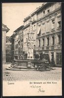AK Luzern, Weinmarkt und Hotel Krone